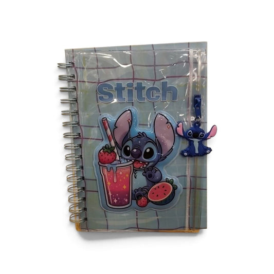 Spiral Notebook + Stitch Pencil Case