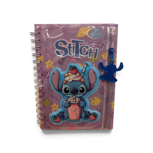 Spiral Notebook + Stitch Pencil Case