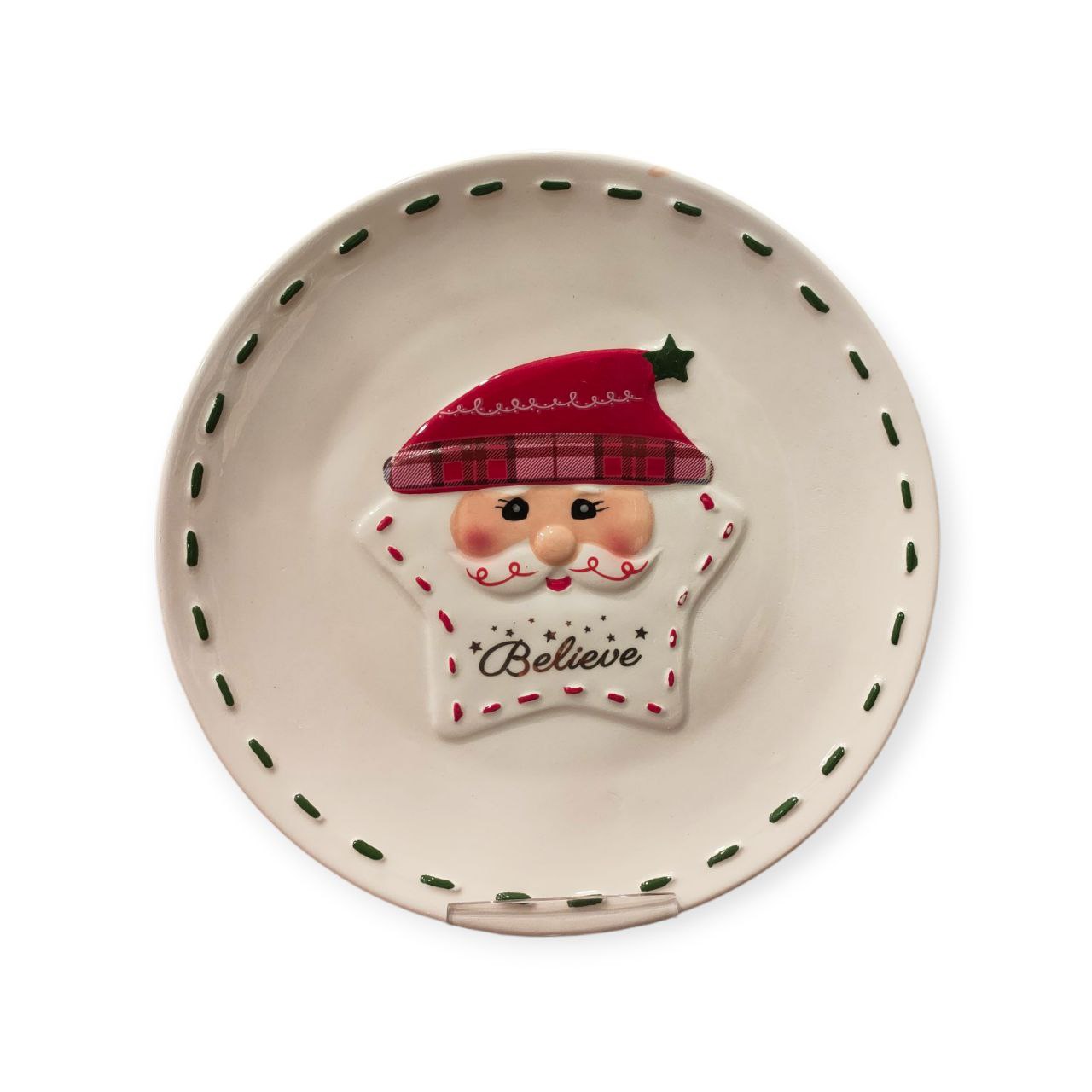 Round Christmas plate