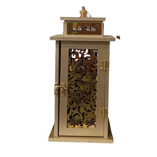Square wooden Ramadan lantern