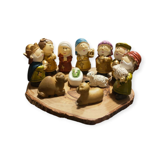 Small Nativity On a wooden base